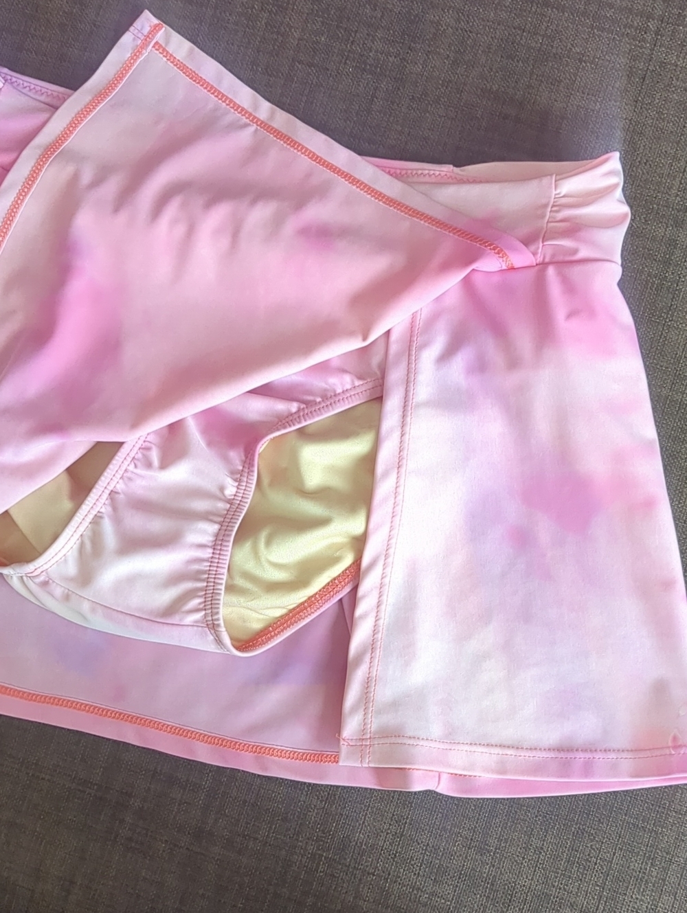 Cabana Life Pink Tie-Dye Slit Swim 11" Circle Skater Skirt UPF 50+ Size M - Picture 6 of 9